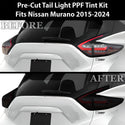 Full Headlight Taillight Precut Smoked PPF Tint Kit Film Overlay Fits Nissan Murano 2015-2024