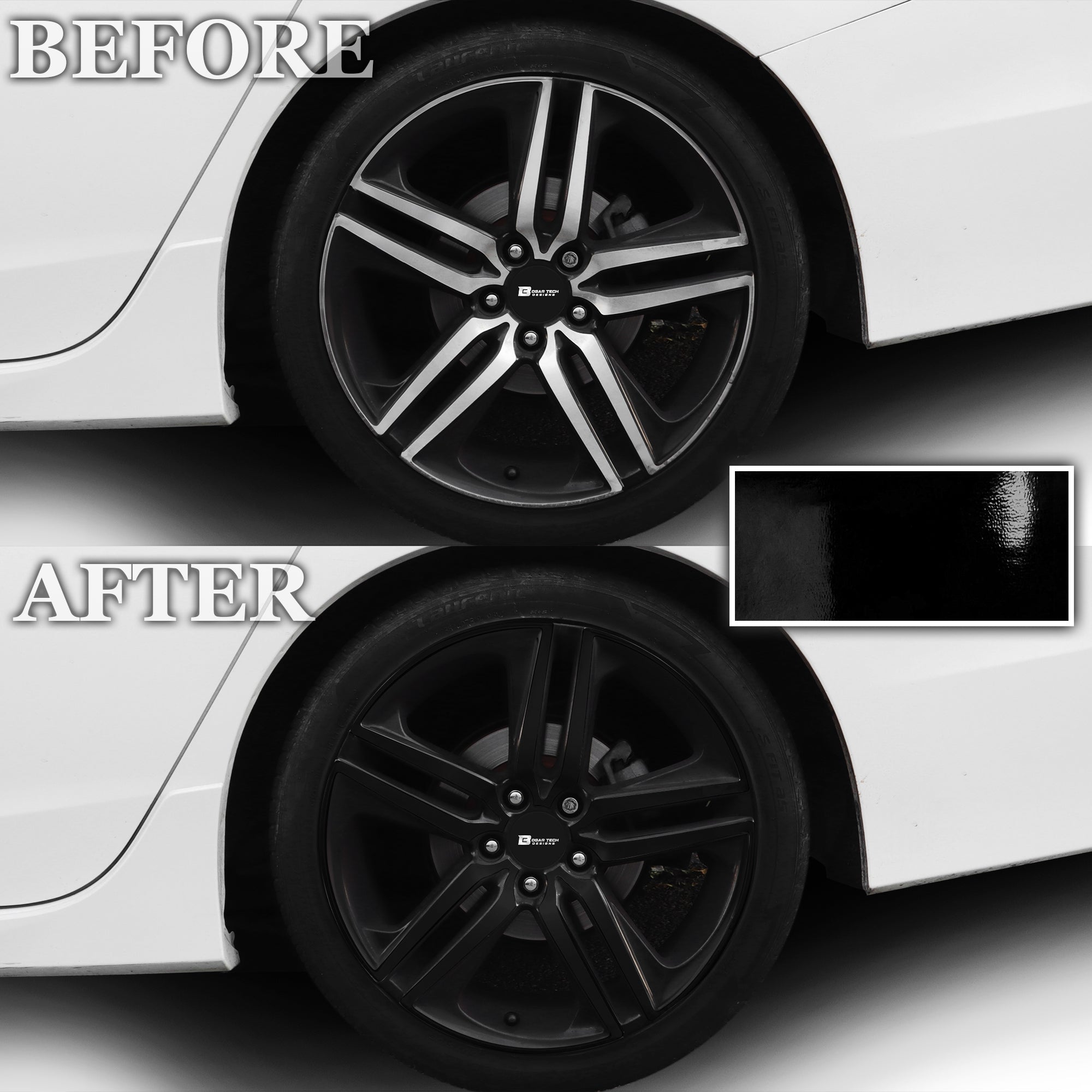 Vinyl Chrome Delete Grille Side Window Rear Wheel Blackout Decal Stickers Overlay Film Fits Honda Accord 2013 - 2017 - Bogar Tech Designs