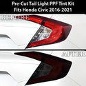 Full Headlight Taillight Precut Smoked PPF Tint Kit Film Overlay Fits Honda Civic