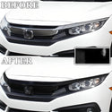 Vinyl Chrome Delete Grille Side Wheel Window Blackout Decal Stickers Overlay Film Fits Honda Civic 2016-2021