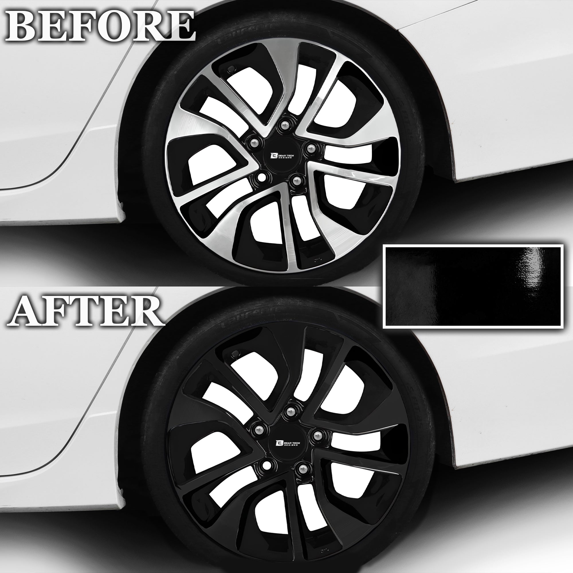 Vinyl Chrome Delete Grille Side Wheel Window Blackout Decal Stickers Overlay Film Fits Honda Civic 2016 - 2021 - Bogar Tech Designs