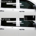 Vinyl Chrome Delete Grille Side Window Rear Blackout Decal Stickers Overlay Film Fits Chevy Silverado 1500