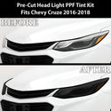 Full Headlight Taillight Precut Smoked PPF Tint Kit Film Overlay Fits Chevrolet Cruze