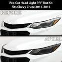 Full Headlight Taillight Precut Smoked PPF Tint Kit Film Overlay Fits Chevrolet Cruze