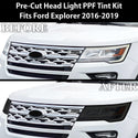 Full Headlight Taillight Precut Smoked PPF Tint Kit Film Overlay Fits Ford Explorer 2016-2019