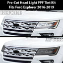 Full Headlight Taillight Precut Smoked PPF Tint Kit Film Overlay Fits Ford Explorer 2016-2019