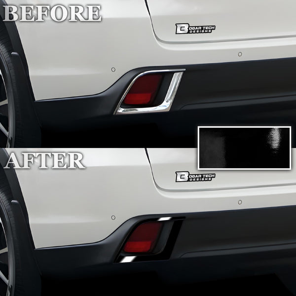 Vinyl Chrome Delete Sides Front Rear Bumper Trim Blackout Decal Stickers Overlay Film Fits Toyota Highlander 2016-2019