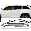 Vinyl Chrome Delete Sides Front Rear Bumper Trim Blackout Decal Stickers Overlay Film Fits Toyota Highlander 2016-2019