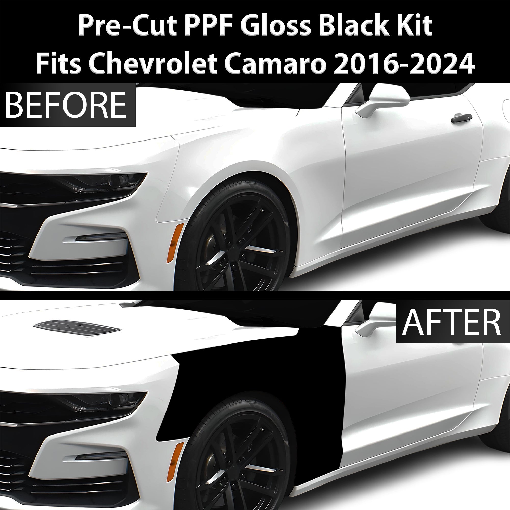 NAGD Passenger Side Door Window Glass For 2016-2024 Chevrolet Camaro 2-Door Coupe - Tempered