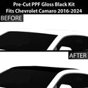 Fits Chevrolet Camaro 2016-2024 Precut Premium Gloss Black Carbon Fiber Roof Paint Protection Film PPF Decal Film Kit