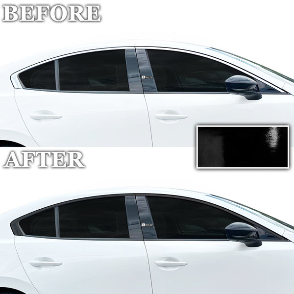 Vinyl Chrome Delete Grille Window Wheel Blackout Decal Stickers Overlay Film Fits Mazda 3 2019-2024