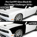 Fits Dodge Challenger 2016-2023 Precut Premium Gloss Black Carbon Fiber Fender Paint Protection Film PPF Decal Film Kit Cover