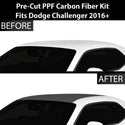 Fits Dodge Challenger 2016-2023 Precut Premium Gloss Black Carbon Fiber Roof Paint Protection Film PPF Decal Film Kit Cover