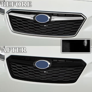 Vinyl Chrome Delete Grille Blackout Decal Stickers Overlay Film Fits Subaru Impreza 2017-2019