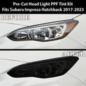 Full Headlight Taillight Precut Smoked PPF Tint Kit Film Overlay Fits Subaru Impreza 2017-2023