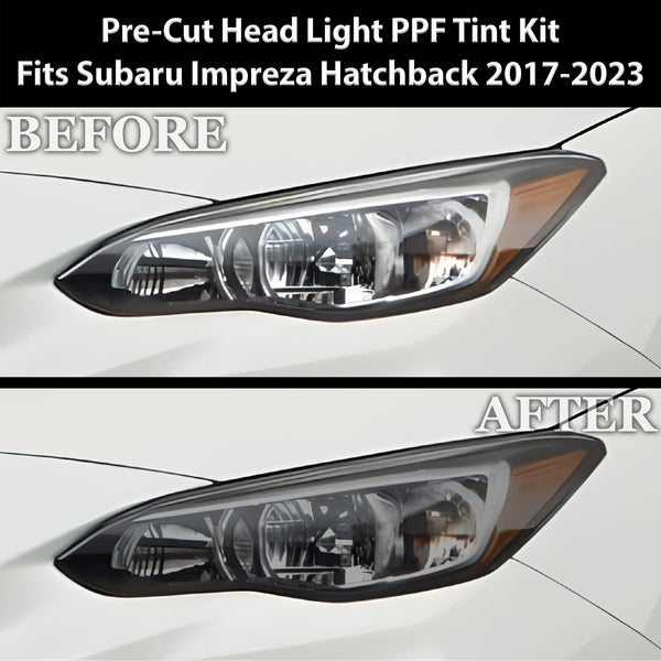 Full Headlight Taillight Precut Smoked PPF Tint Kit Film Overlay Fits Subaru Impreza 2017-2023