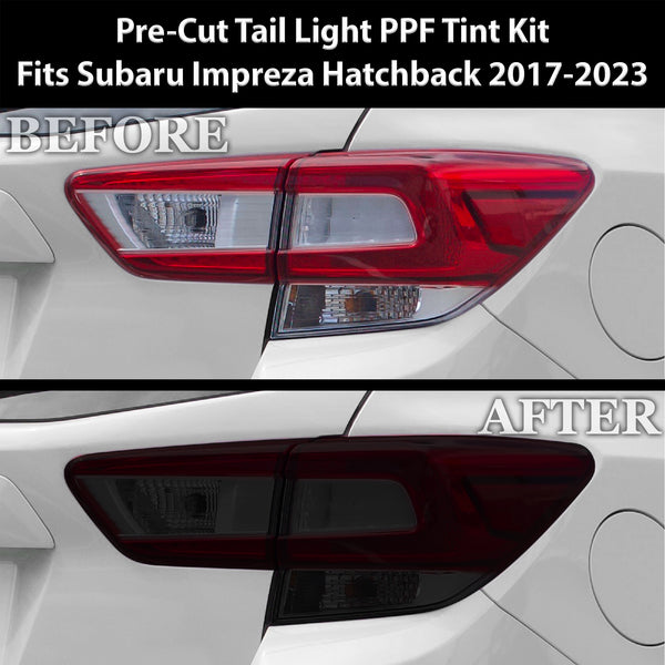 Full Headlight Taillight Precut Smoked PPF Tint Kit Film Overlay Fits Subaru Impreza 2017-2023