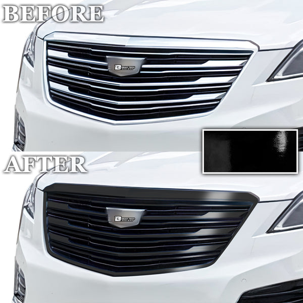 Vinyl Chrome Delete Grille Side Window Rear Blackout Decal Stickers Overlay Film Fits Cadillac XT5 2017-2024