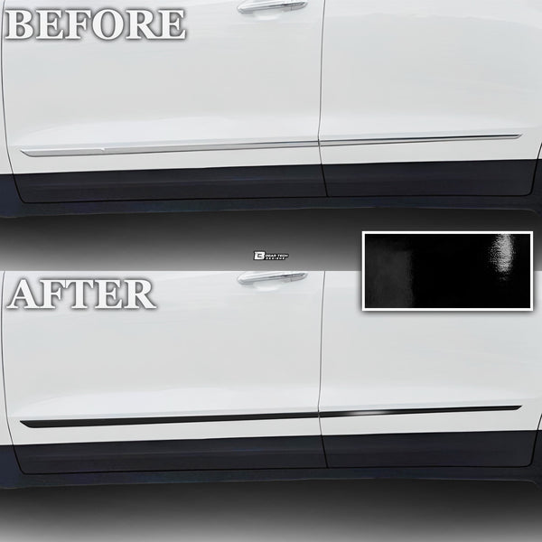 Vinyl Chrome Delete Grille Side Window Rear Blackout Decal Stickers Overlay Film Fits Cadillac XT5 2017-2024