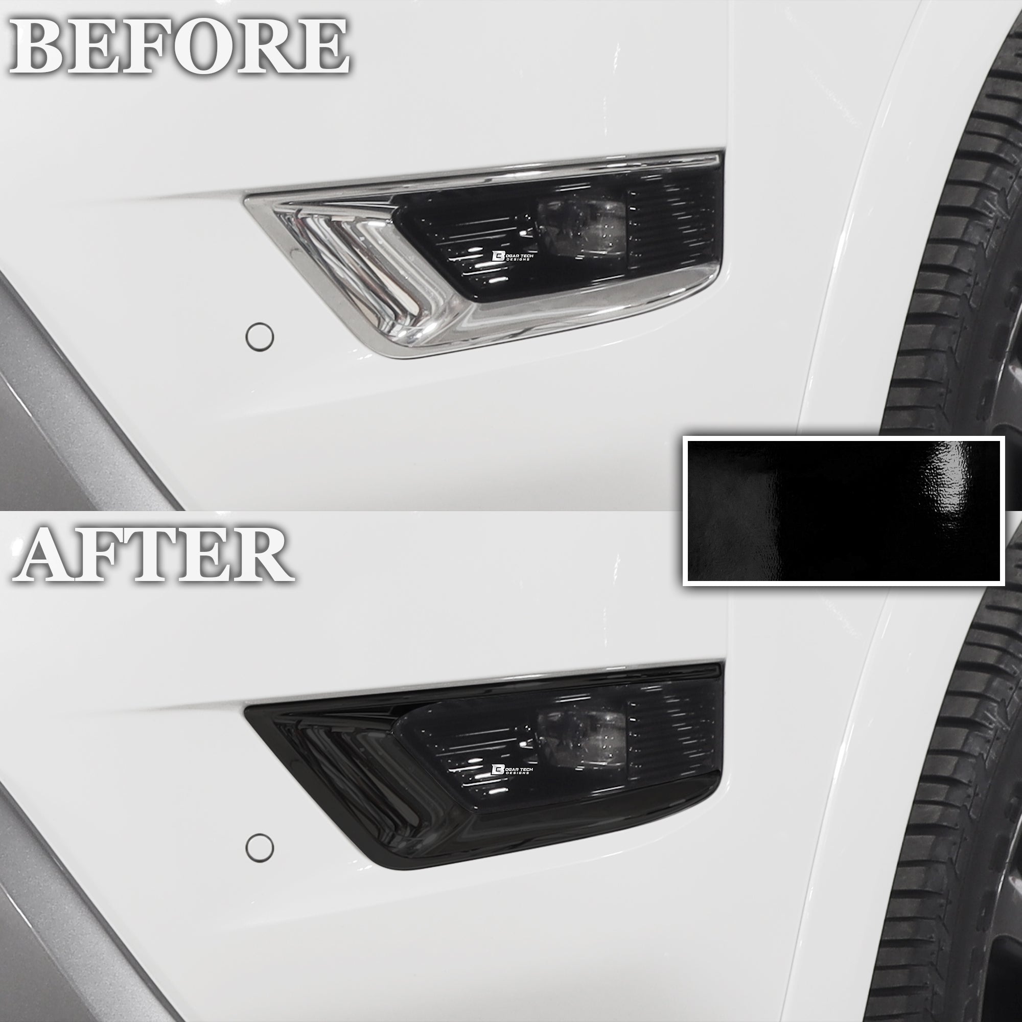 Vinyl Chrome Delete Grille Side Window Rear Blackout Decal Stickers Overlay Film Fits Nissan Armada 2017 - 2024 - Bogar Tech Designs