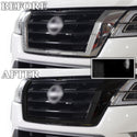 Vinyl Chrome Delete Grille Side Window Rear Blackout Decal Stickers Overlay Film Fits Nissan Armada