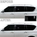 Vinyl Chrome Delete Grille Side Window Rear Blackout Decal Stickers Overlay Film Fits Nissan Armada