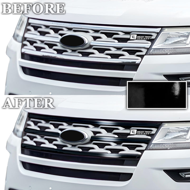 Vinyl Chrome Delete Grille Window Wheel Blackout Decal Stickers Overlay Film Fits Ford Explorer 2016 - 2019 - Bogar Tech Designs