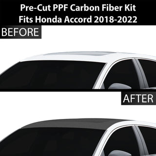 Fits Honda Accord 2018-2022 Precut Premium Gloss Black Carbon Fiber Roof Paint Protection Film PPF Decal Film Kit