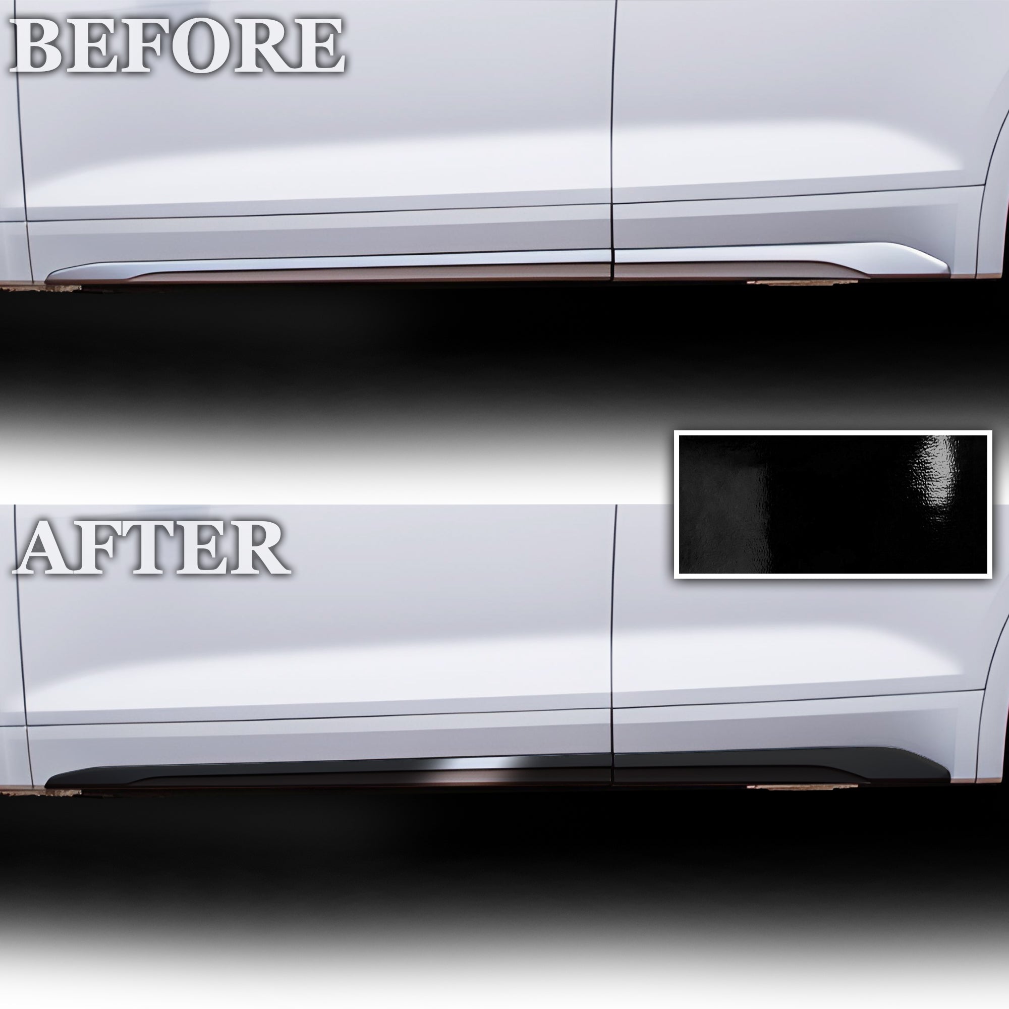 Vinyl Chrome Delete Grille Side Window Rear Blackout Decal Stickers Overlay Film Fits Audi Q5 - Bogar Tech Designs
