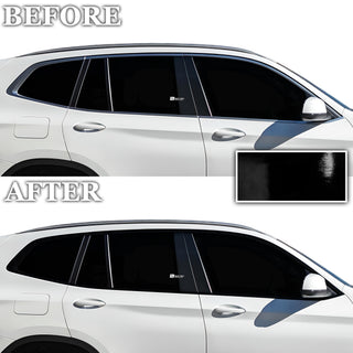 Vinyl Chrome Delete Side Window Trim Blackout Decal Stickers Overlay Film Fits BMW X3 2018-2024