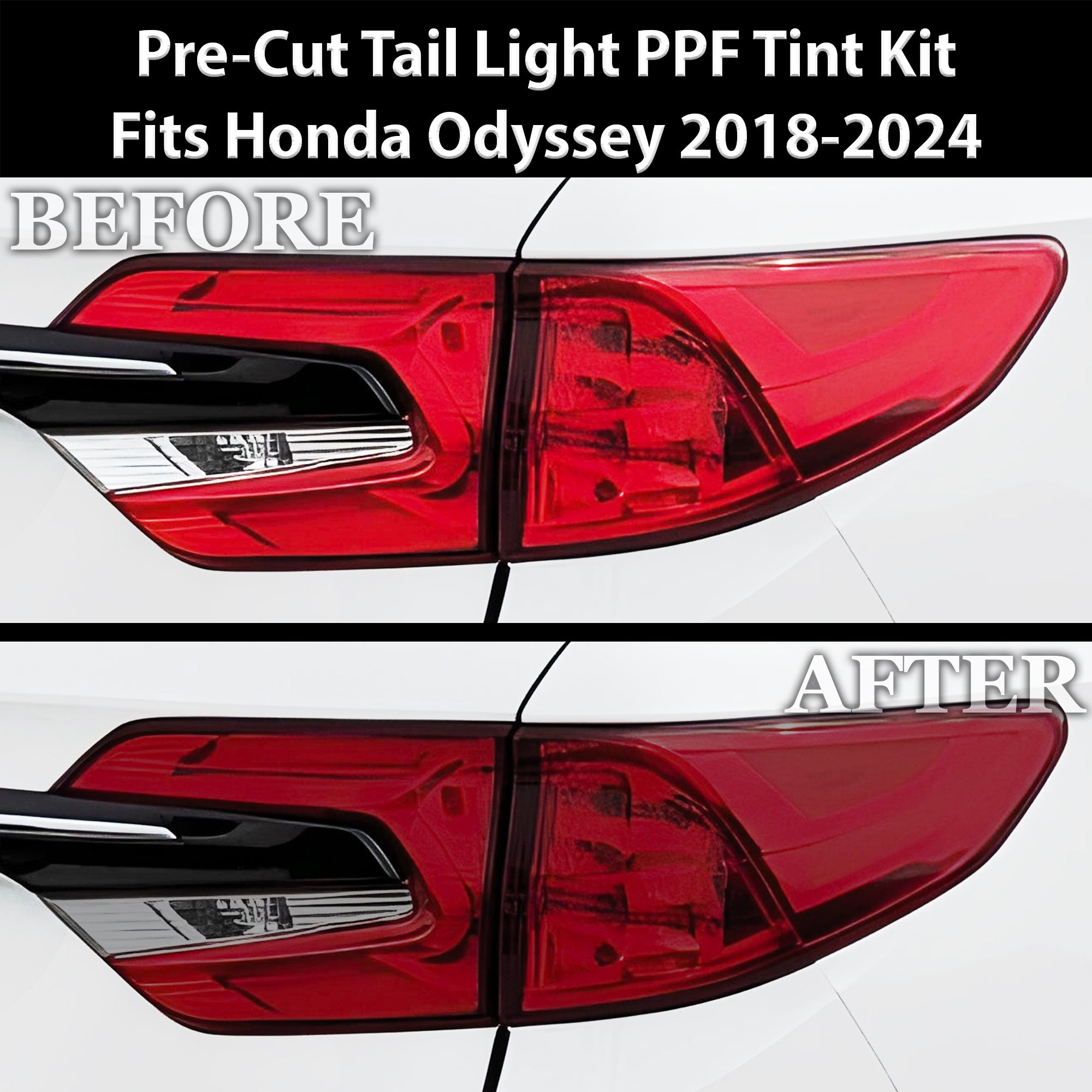 Full Headlight Taillight Precut Smoked PPF Tint Kit Film Overlay Fits Honda Odyssey 2021 - 2025 - Bogar Tech Designs