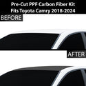 Fits Toyota Camry 2018-2024 Precut Premium Gloss Black Carbon Fiber Roof Paint Protection Film PPF Decal Film Kit