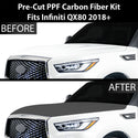 Fits Infiniti QX80 2018+ Precut Premium Gloss Black Carbon Fiber Hood Paint Protection Film PPF Decal Film Kit Cover