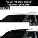 Fits Infiniti QX80 2018+ Precut Premium Gloss Black Carbon Fiber Roof Paint Protection Film PPF Decal Film Kit Cover