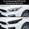 Full Headlight Taillight Precut Smoked PPF Tint Kit Film Overlay Fits Kia Forte 2019-2021