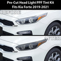 Full Headlight Taillight Precut Smoked PPF Tint Kit Film Overlay Fits Kia Forte 2019-2021