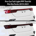 Full Headlight Taillight Precut Smoked PPF Tint Kit Film Overlay Fits Kia Forte 2019-2021