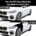 Fits BMW X5 2019-2023 Precut Premium Gloss Black Carbon Fiber Fender Paint Protection Film PPF Decal Film Kit Cover