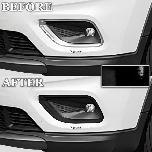 Vinyl Chrome Delete Front Side Window Trim Rear Bumper Blackout Decal Stickers Overlay Film Fits Jeep Cherokee