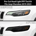 Full Headlight Taillight Precut Smoked PPF Tint Kit Film Overlay Fits Jeep Cherokee 2019-2023