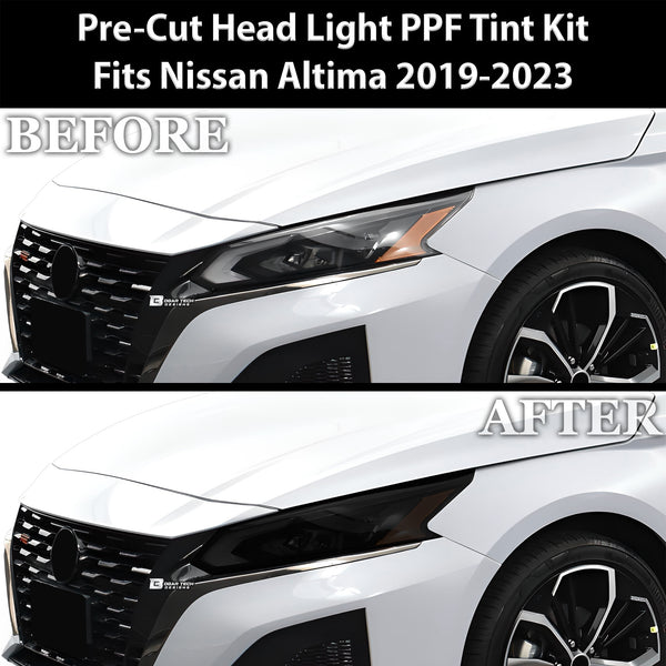 Full Headlight Taillight Precut Smoked PPF Tint Kit Film Overlay Fits Nissan Altima 2019-2023