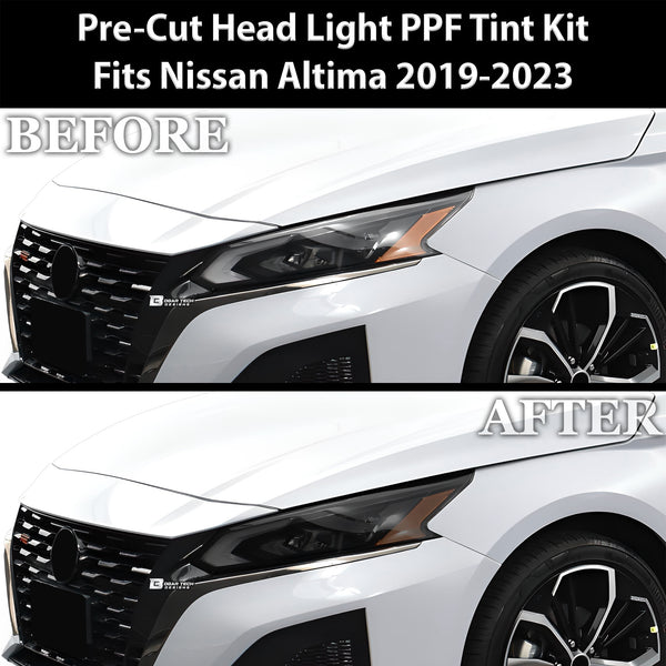 Full Headlight Taillight Precut Smoked PPF Tint Kit Film Overlay Fits Nissan Altima 2019-2023