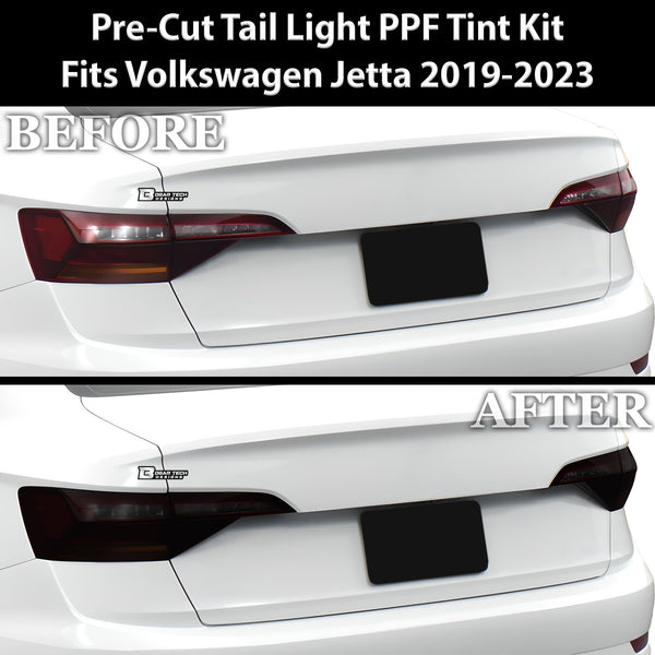 Full Headlight Taillight Precut Smoked PPF Tint Kit Film Overlay Fits Volkswagen Jetta 2019-2023