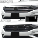 Vinyl Chrome Delete Wheel Rim Front Grille Trim Blackout Decal Stickers Overlay Film Fits Volkswagen Jetta 2019-2024