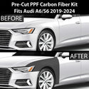 Fits Audi A6 S6 2019+ Precut Premium Gloss Black Carbon Fiber Fender Paint Protection Film PPF Decal Film Kit Cover