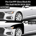 Fits Audi A6 S6 2019+ Precut Premium Gloss Black Carbon Fiber Fender Paint Protection Film PPF Decal Film Kit Cover