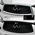 Vinyl Chrome Delete Grille Side Window Rear Blackout Decal Stickers Overlay Film Fits Infiniti QX50 2019-2024