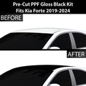 Fits KIA Forte 2019-2024 Precut Premium Gloss Black Carbon Fiber Roof Paint Protection Film PPF Decal Film Kit Cover