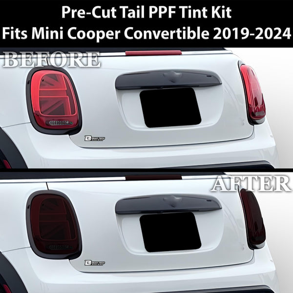 Full Headlight Taillight Precut Smoked PPF Tint Kit Film Overlay Fits Mini Cooper 2019-2024