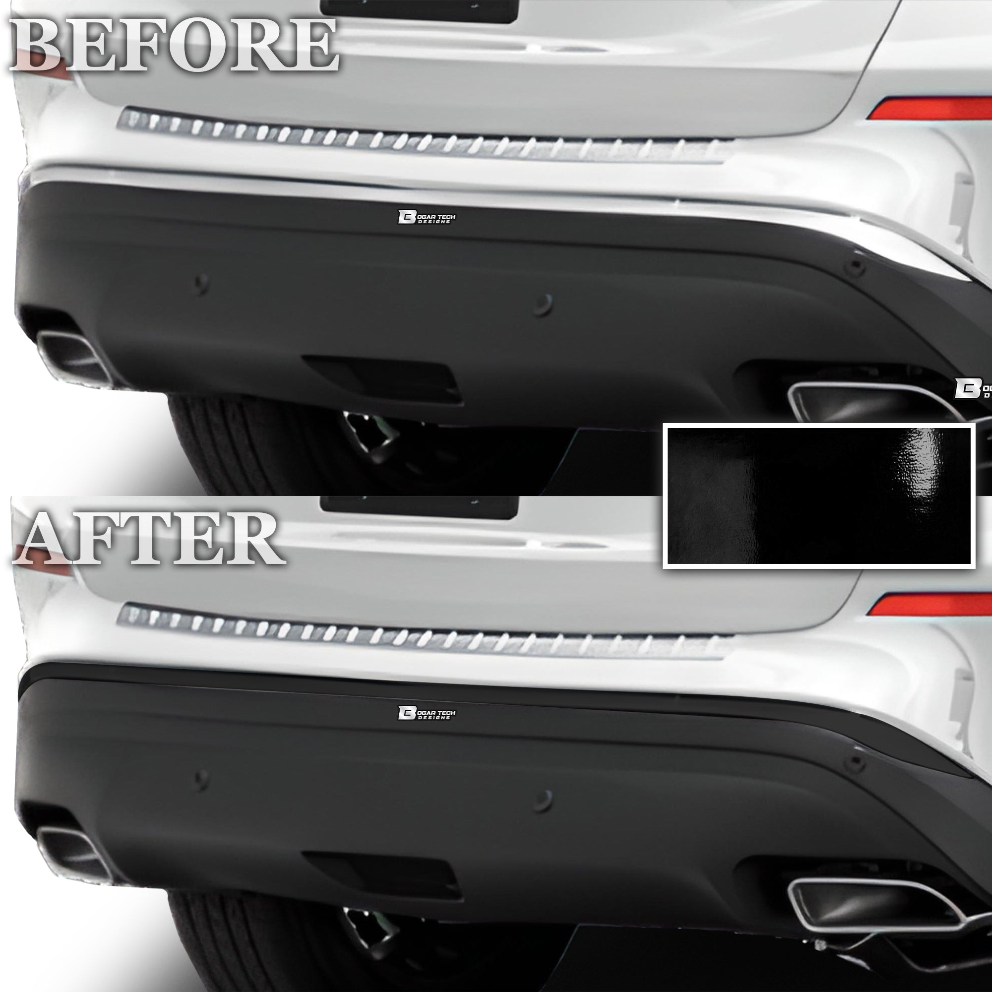Vinyl Chrome Delete Grille Side Window Rear Blackout Decal Stickers Overlay Film Fits Nissan Murano - Bogar Tech Designs